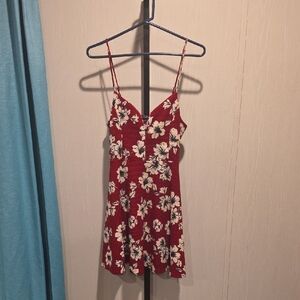 (J45) Womans Love Chelsey Floral Spaghetti Strap Mini Dress
